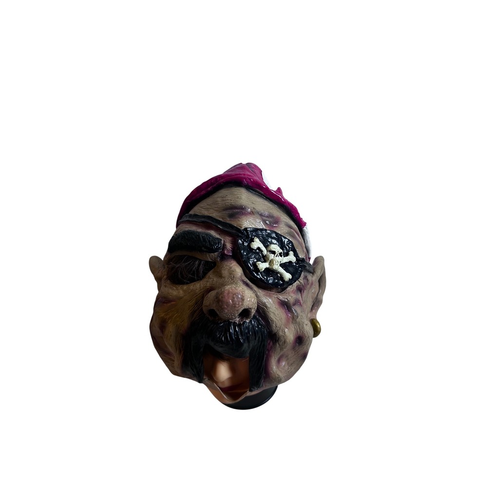 Kmart Pirate Mask OS Brown Zombie Undead Eye Patch Bandana Mens